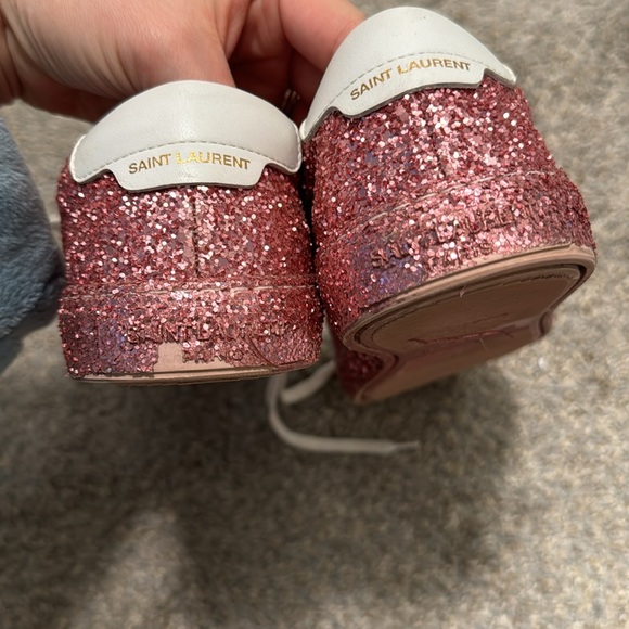 Pink glitter Saint Laurent sneakers - Picture 3 of 4